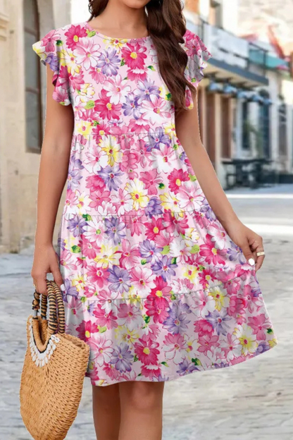 LP | Dress with ruffle sleeves for summer