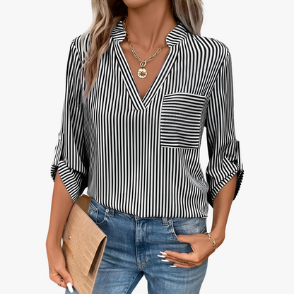 Elegant striped blouse for women