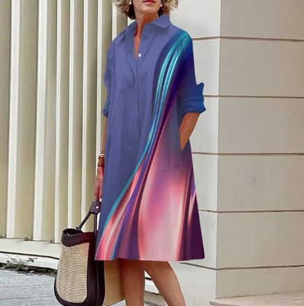 Mc | Women's dress with striped shirt