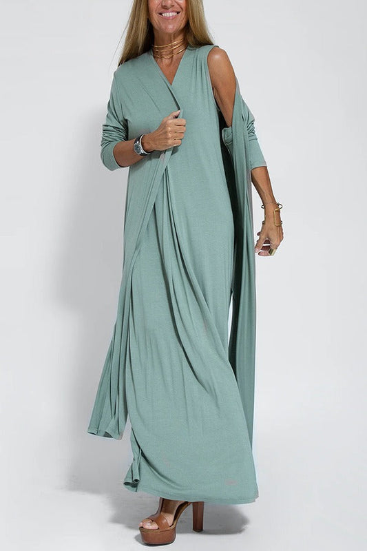 LP | Maxi dress with vest - Chic - Breathable material - Women's everyday clothing
