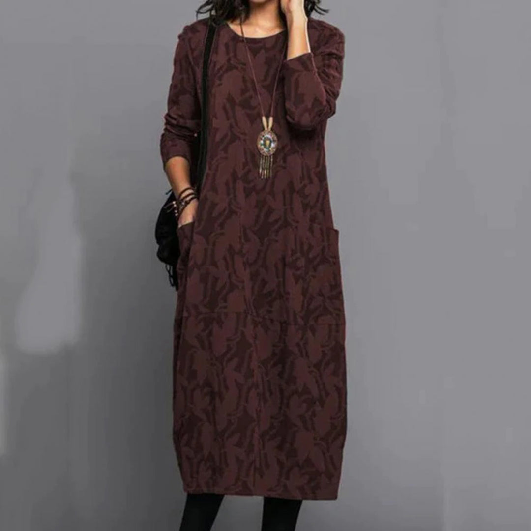 LP | Casual long-sleeved midi dress