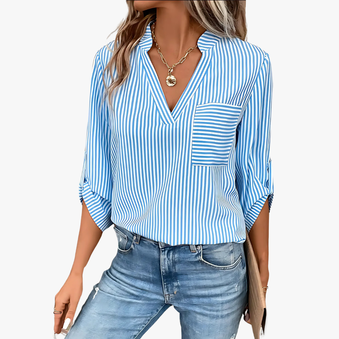 Elegant striped blouse for women