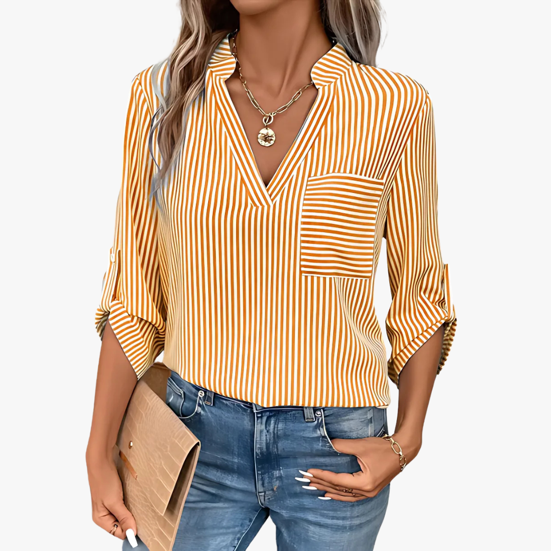 Elegant striped blouse for women