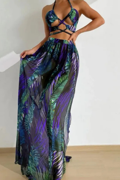 Zandria | Blouse Gauze skirt Three-piece swimsuit