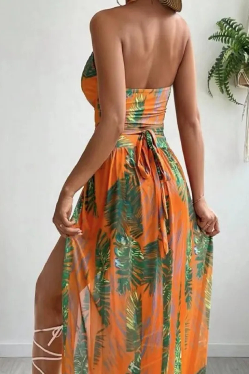 Zandria | Blouse Gauze skirt Three-piece swimsuit