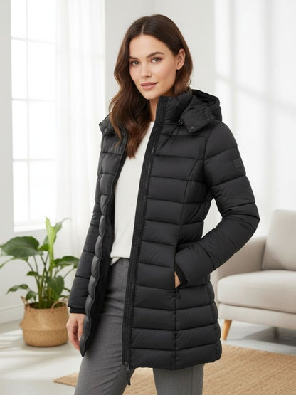 Zara | Chic and Comfortable Women's Hooded Down Jacket