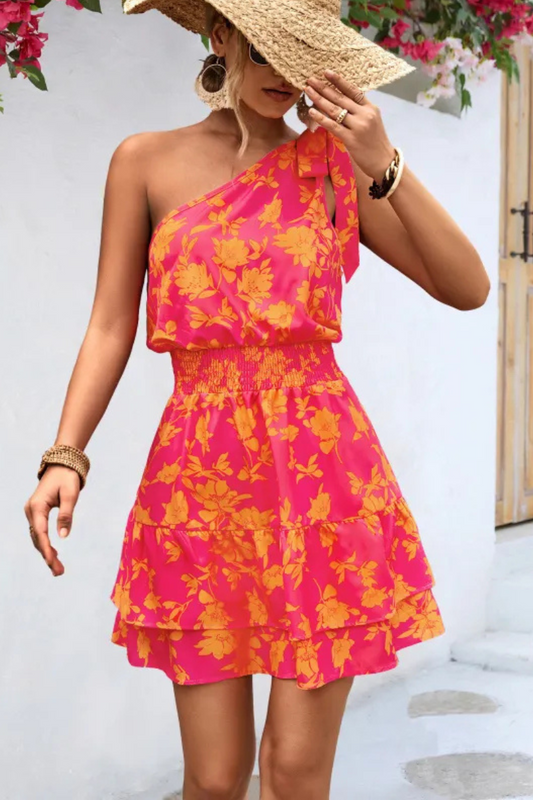 LP | Dress with sloping shoulders for women