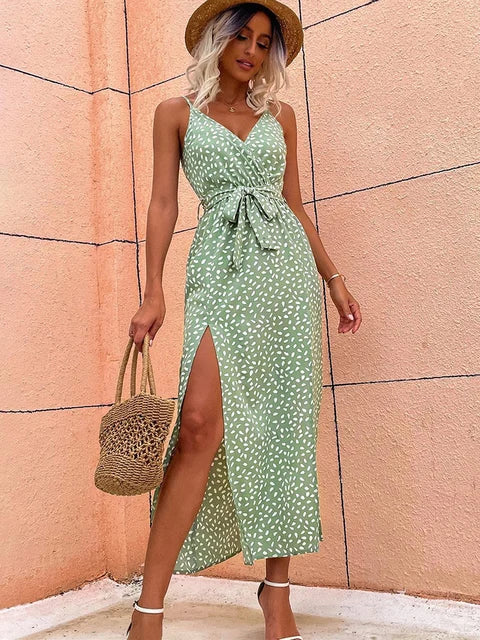 LP | Summer long dress with floral print