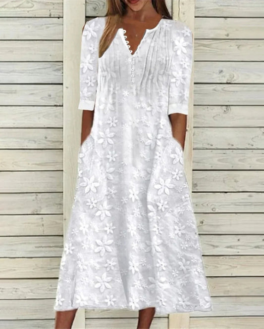 Mc | Elegant - Cotton blend with floral pattern - Perfect for spring and summer