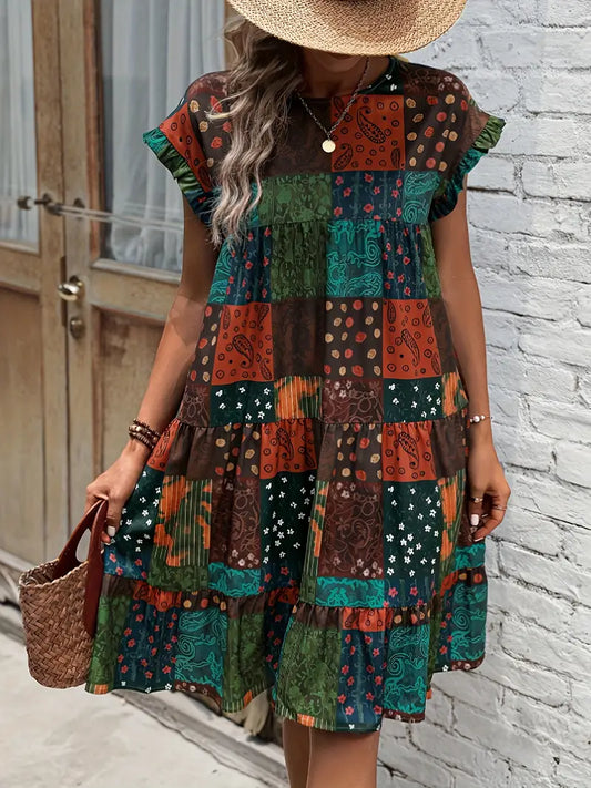 LP | Bohemian-style patchwork dress