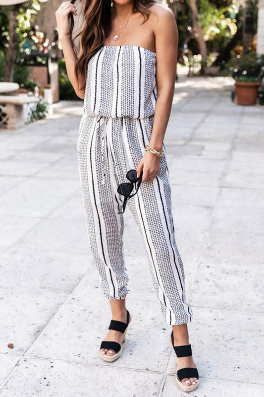 Statement Style Striped Jumpsuit
