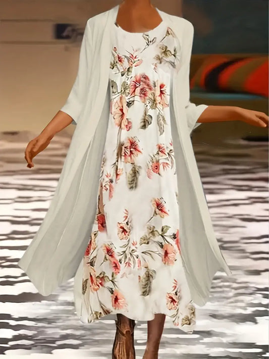 LP | Women's two-piece long dress with vest