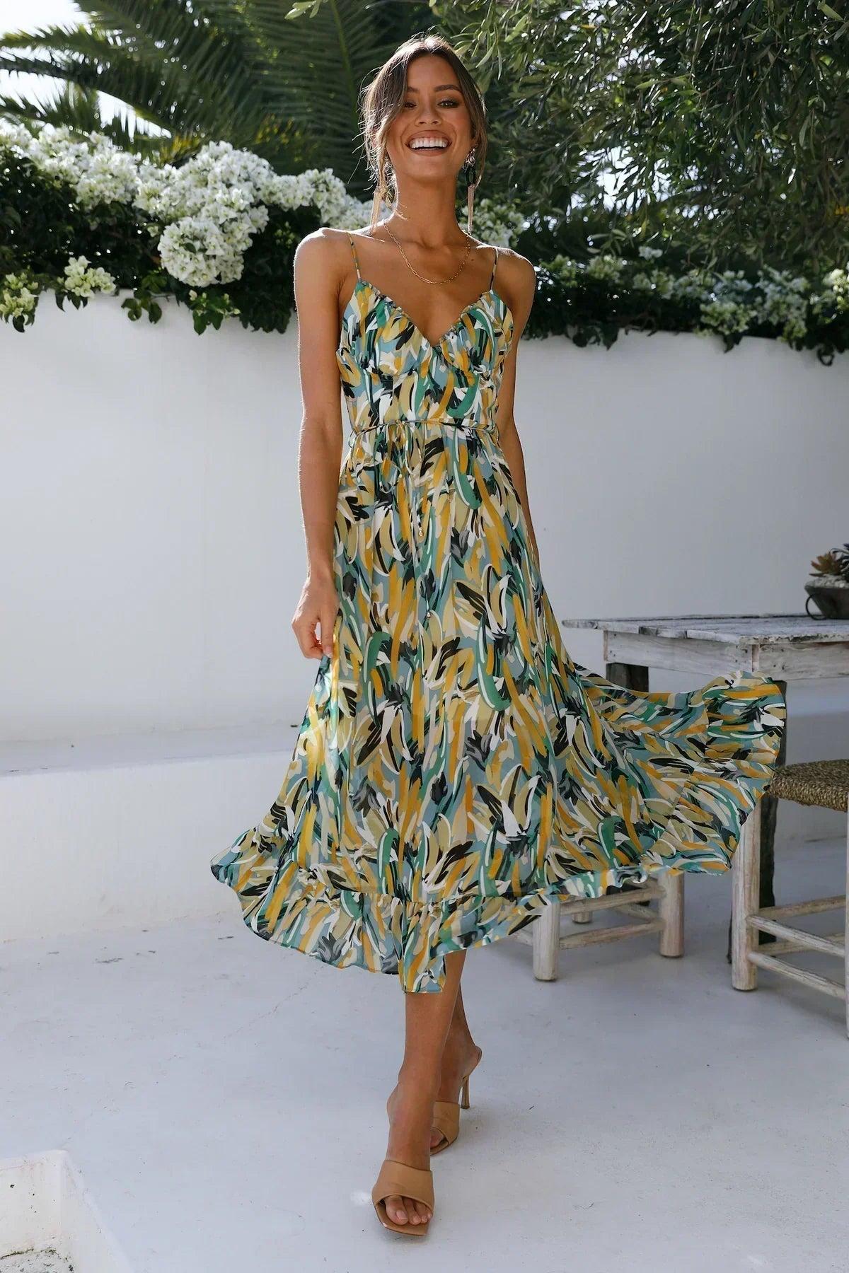 LP | blue midi dress