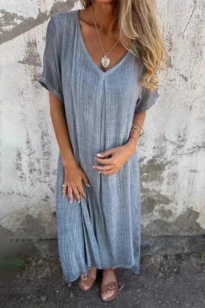 LP | Comfortable long V-neck dress