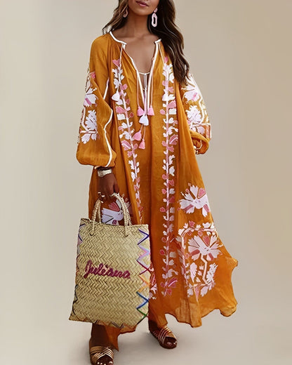 Lovia - Loose-fitting retro boho dress