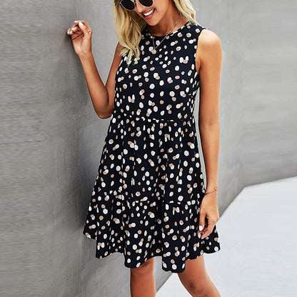 LP | sleeveless polka dot dress