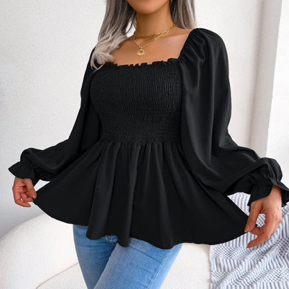 Hazel - Long-sleeved chiffon shirt