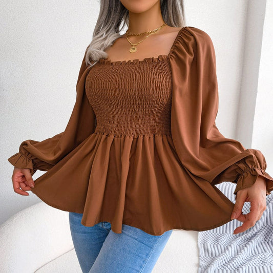 Hazel - Long-sleeved chiffon shirt