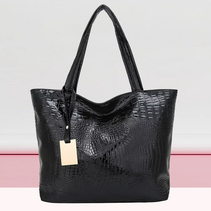 Isabella Shoulder bag | Spacious bag with crocodile print