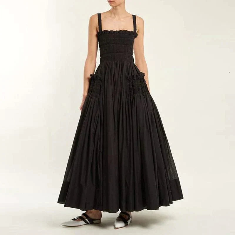 Mc | Maxi dress draped with pleats