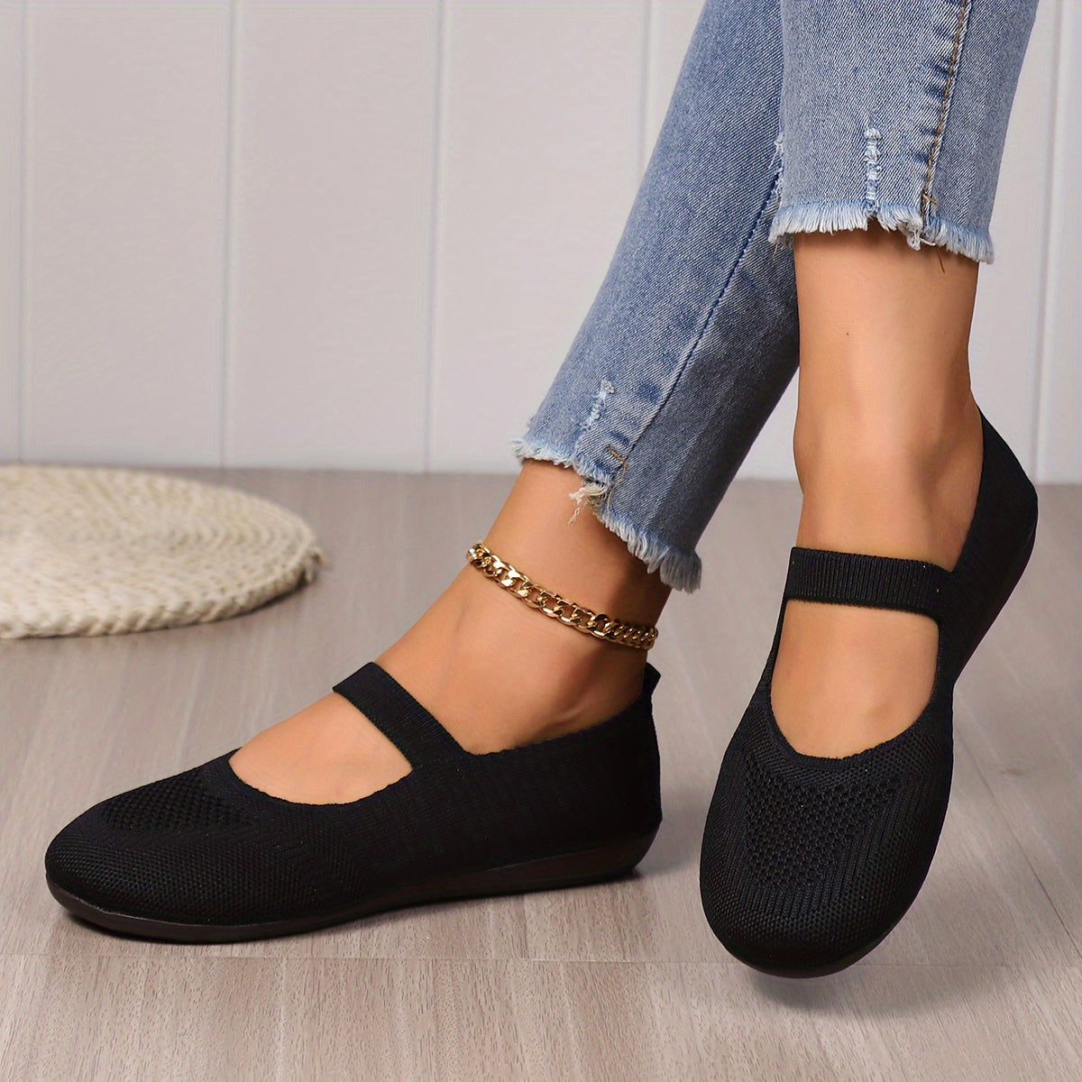 LP | Elegant Knitted Ballet Flats