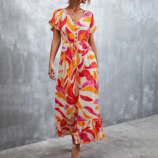 Mc | Long Summer Printed Dress
