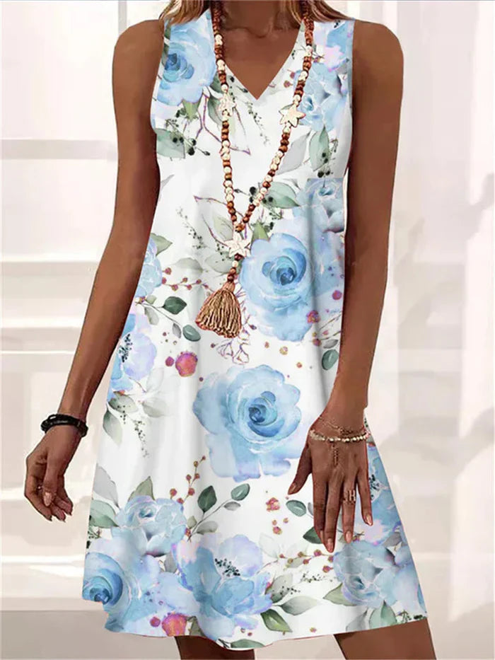 LP | Classic floral v-neck dress