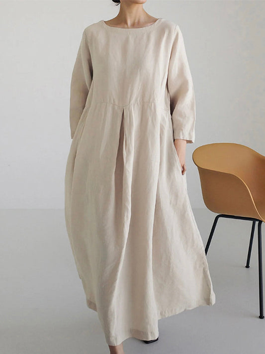 Elegant long dress in a minimalist style with a light and comfortable design