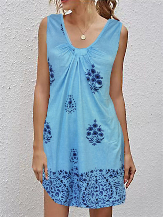 LD | Summer V-neck sexy print dress