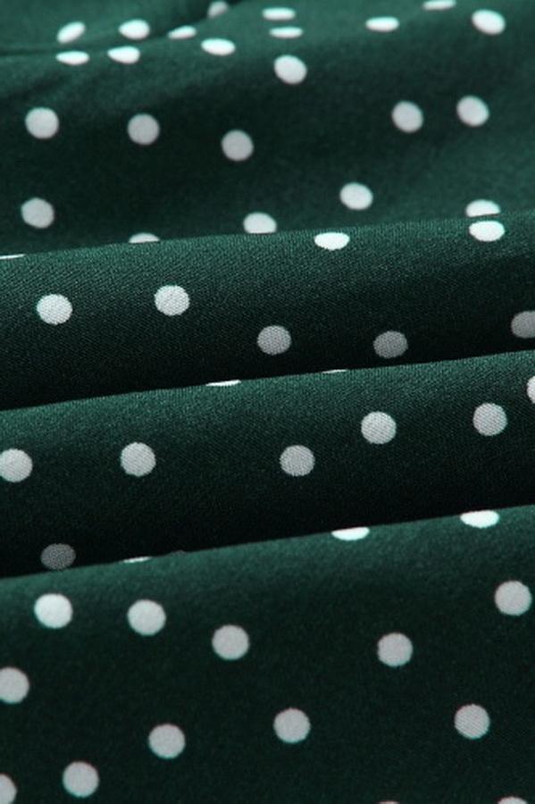 Casual printed-v-neck pocket jumpsuit