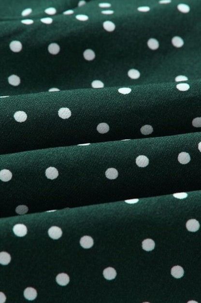 Casual printed-v-neck pocket jumpsuit