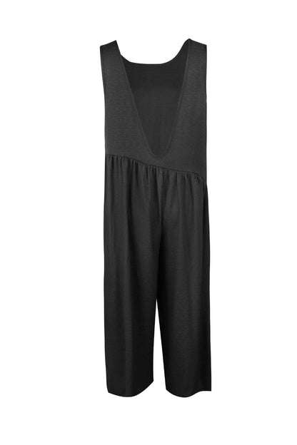 Casual Vest Wide-Pipe Jumpsuit