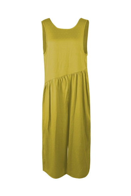 Casual Vest Wide-Pipe Jumpsuit