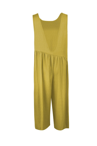 Casual Vest Wide-Pipe Jumpsuit