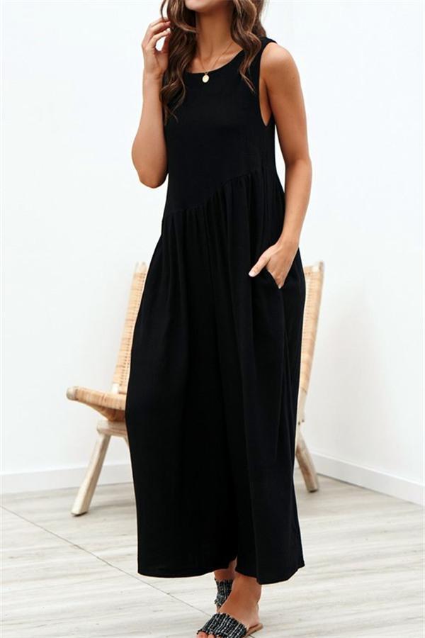 Casual Vest Wide-Pipe Jumpsuit