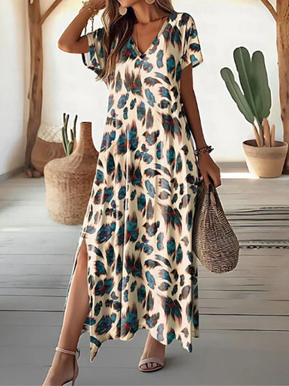 LP | Fashionable long dress with summer print