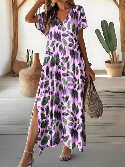 LP | Fashionable long dress with summer print