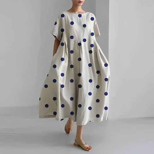 Boho dress with polka dots