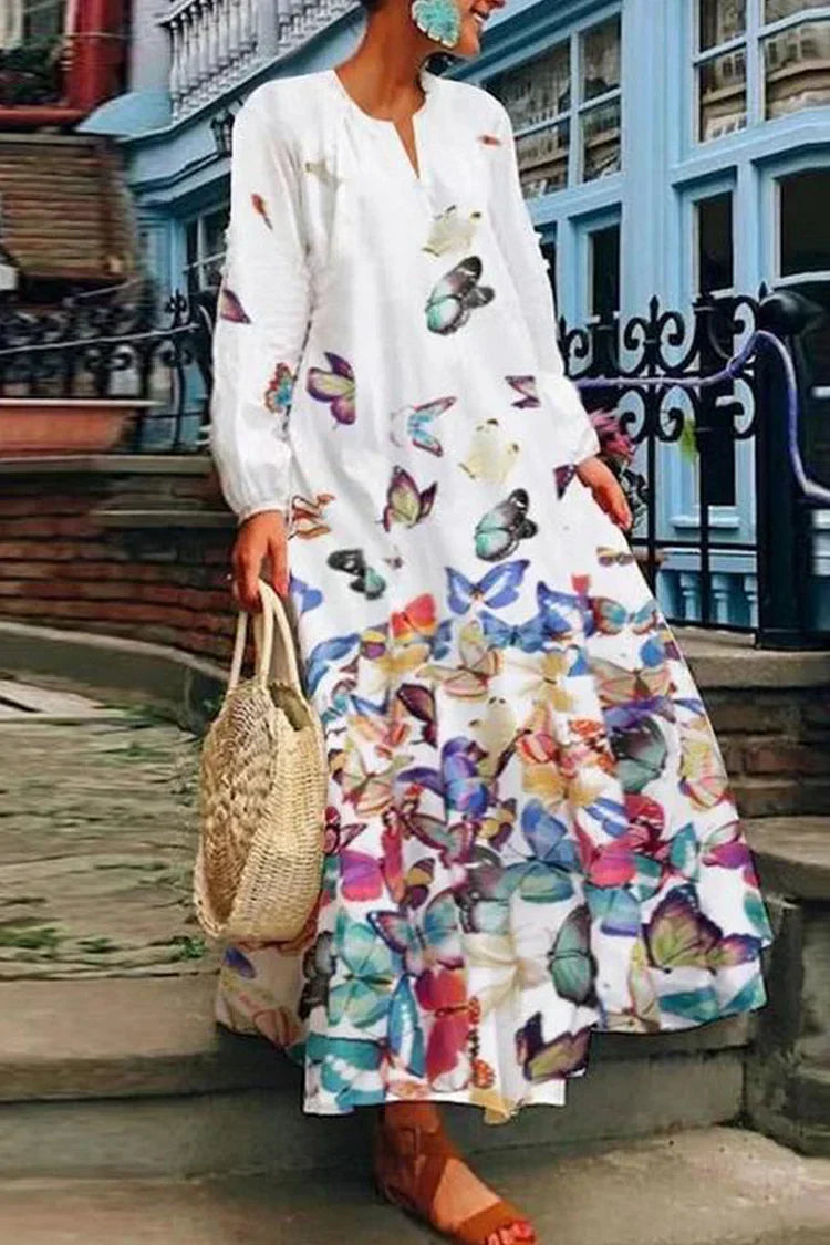 Summer dress with print