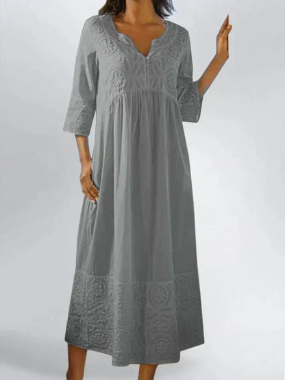 Mc | Cotton-and-linen duster dress