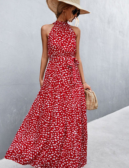 LD Sleeveless dress with summer print