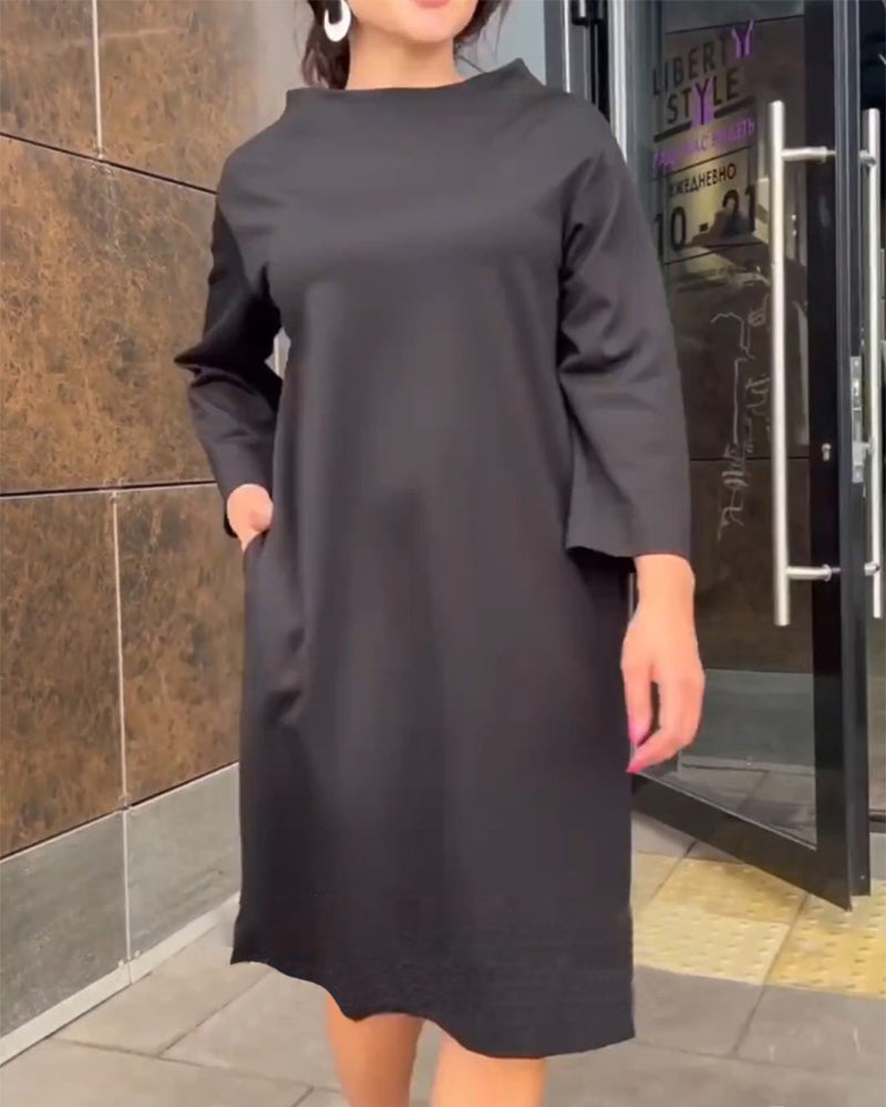 Mc | Solid-color fitted dress