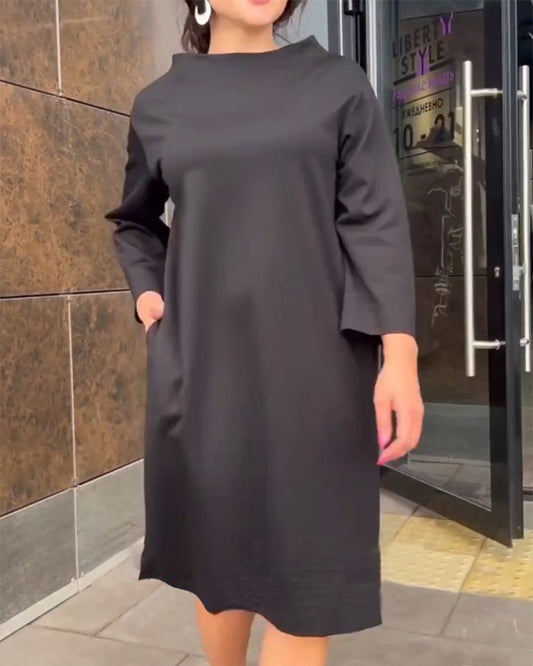 Mc | Solid-color fitted dress