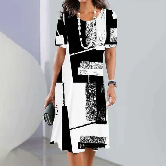 LP | Casual dress with digital print for women