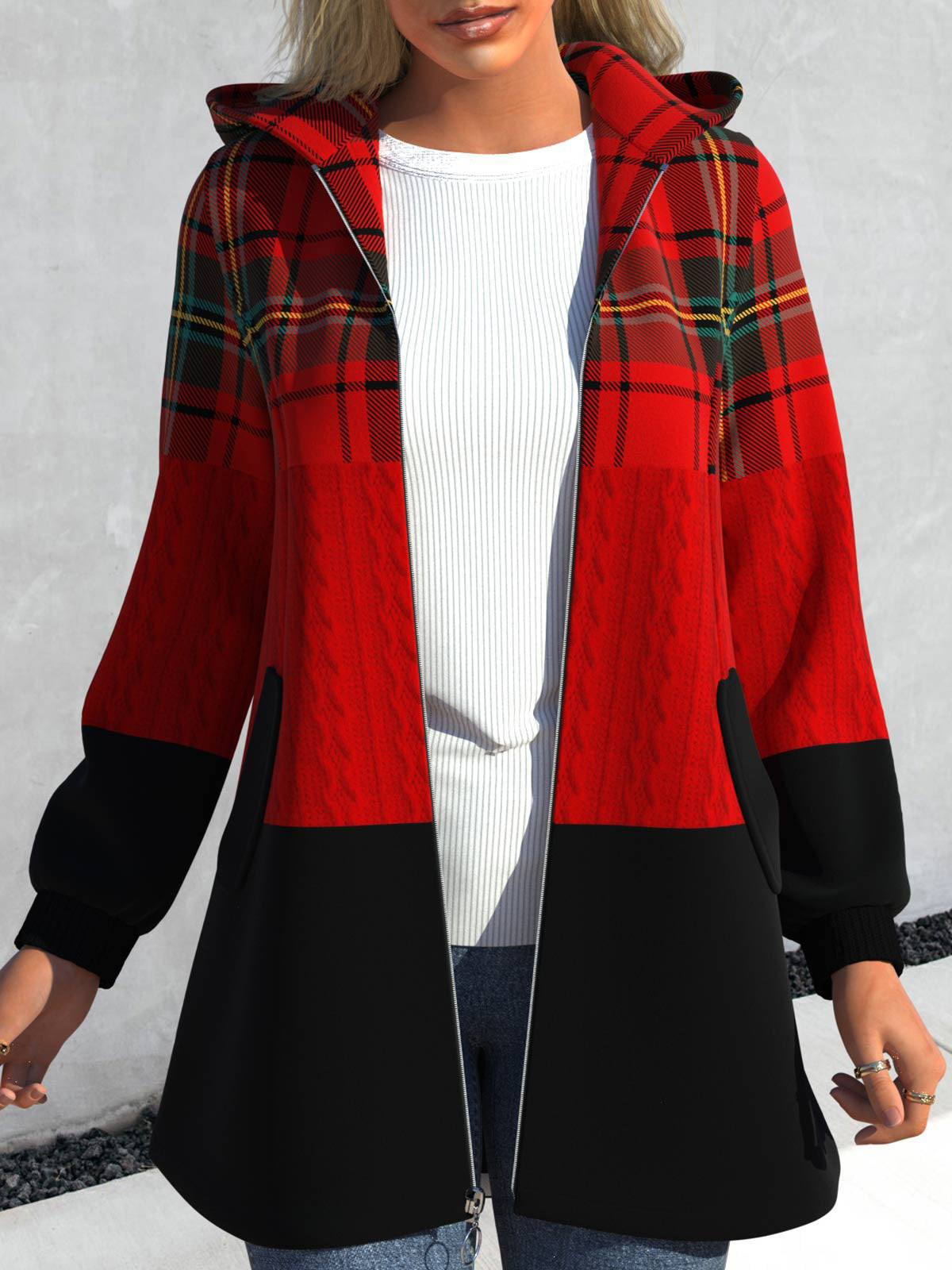 Rosina | Women's plaid hoodie