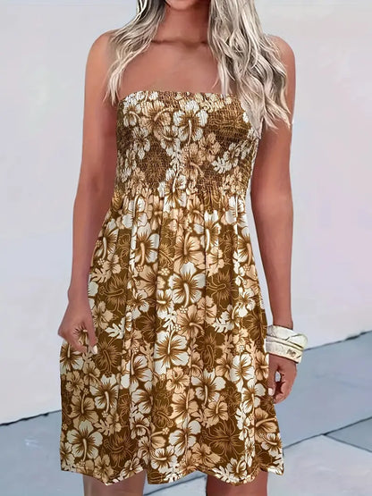 LP | Elegant summer dress with blue floral print