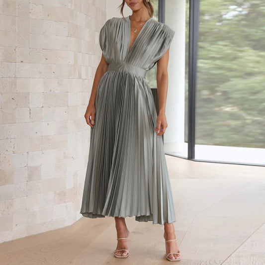 LD | V-neck sleeveless dress with adjustable fit
