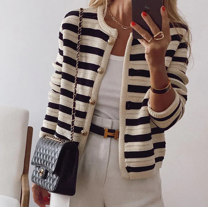 Ivana - Elegant Stripe Cardigan