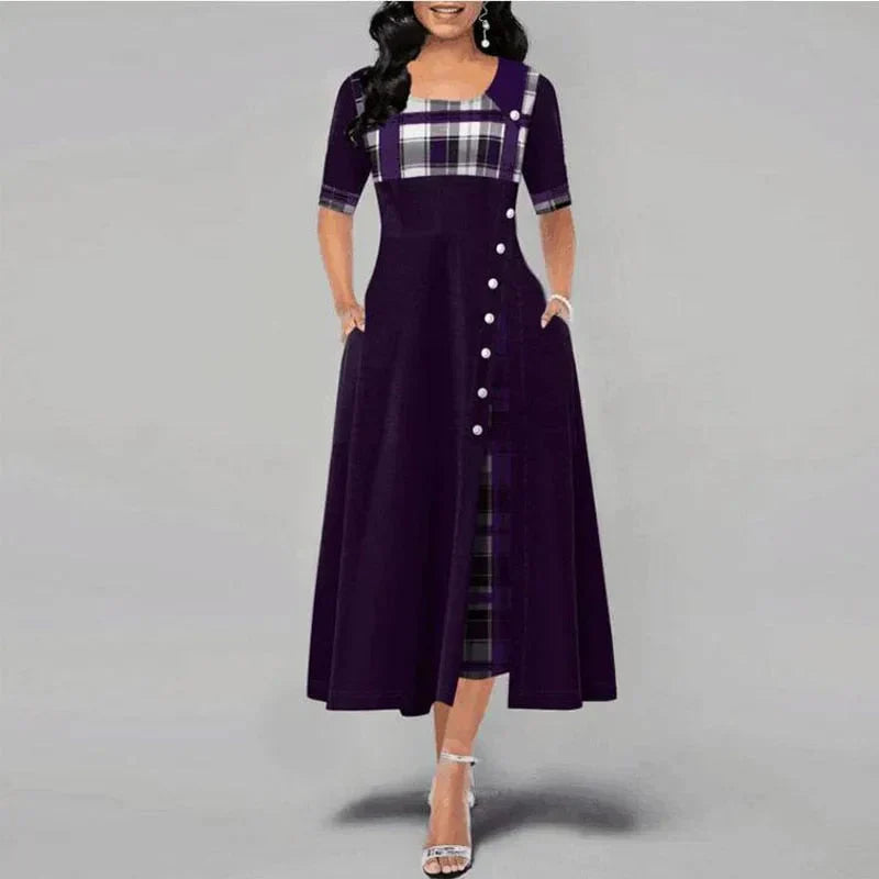 LP | Maxi plaid dress