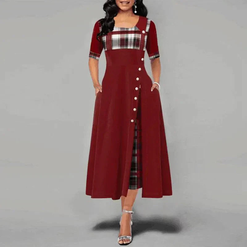 LP | Maxi plaid dress